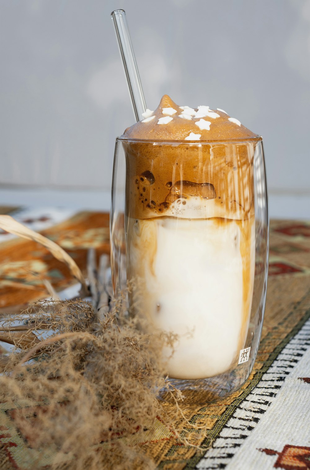 clear glass jar with white powder