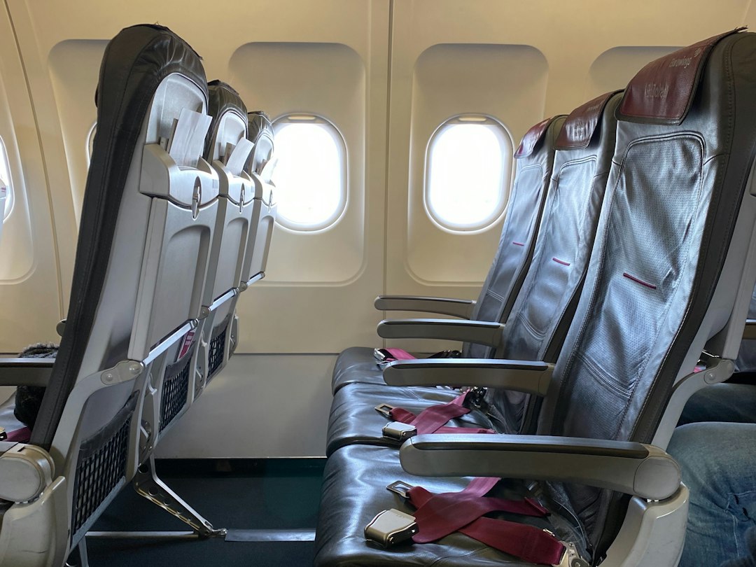 business class seat closeup