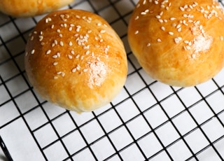 brown bread on white paper