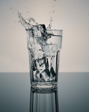 water in clear drinking glass