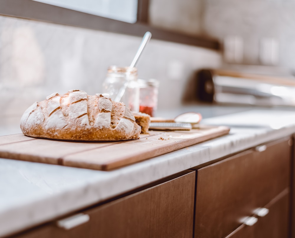 bread on white ceramic plate