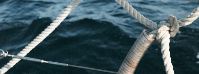 white and black life buoy on blue sea during daytime