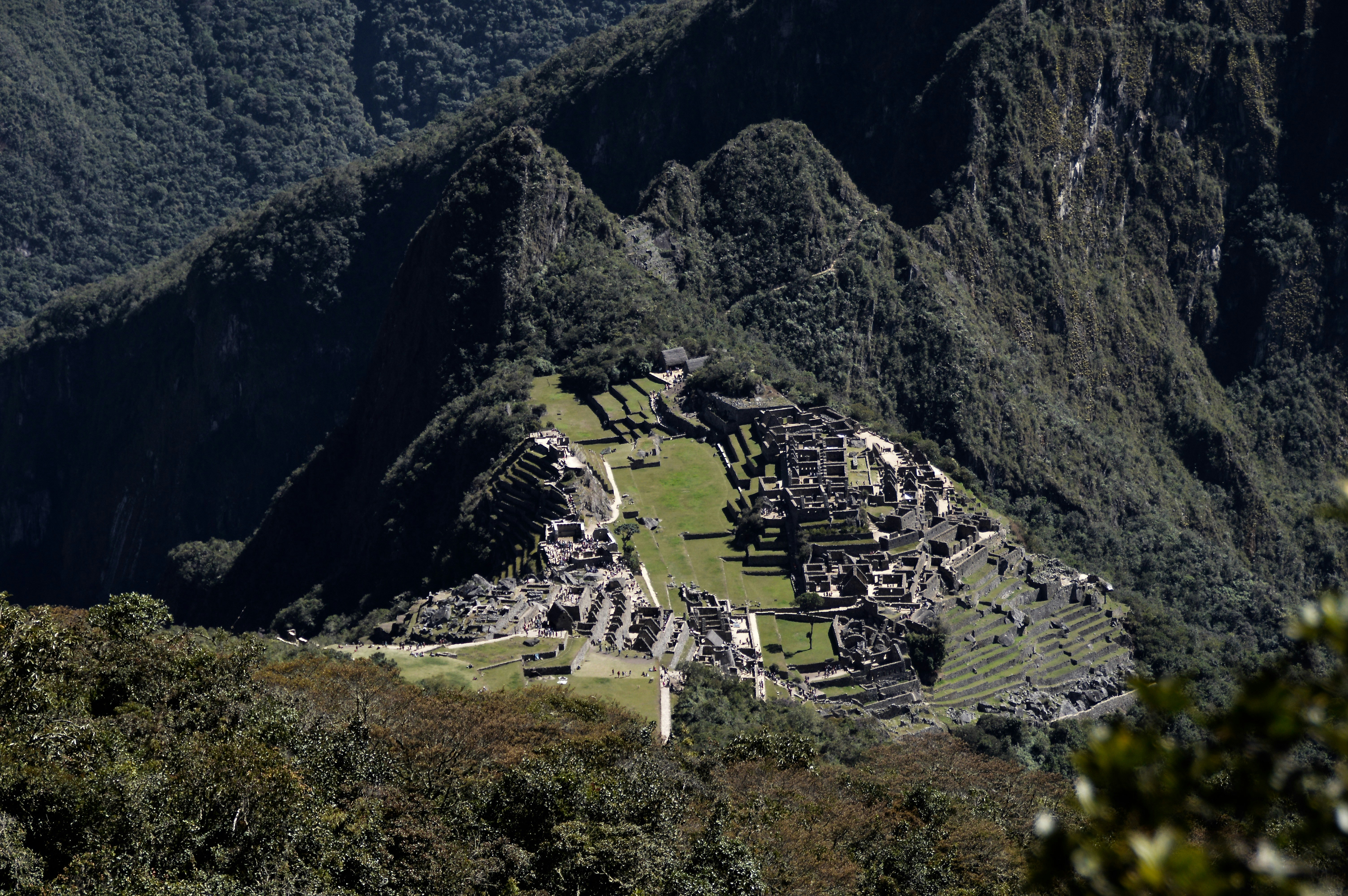 shot from machu picchu mountain