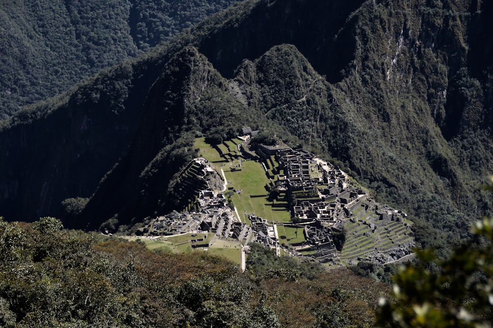 aerial view of city near mountain during daytime