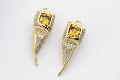 gold and silver stone studded ring