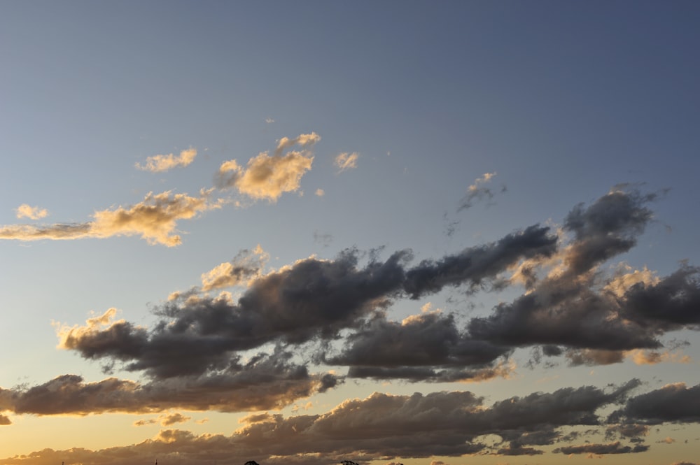 clouds and blue sky during sunset