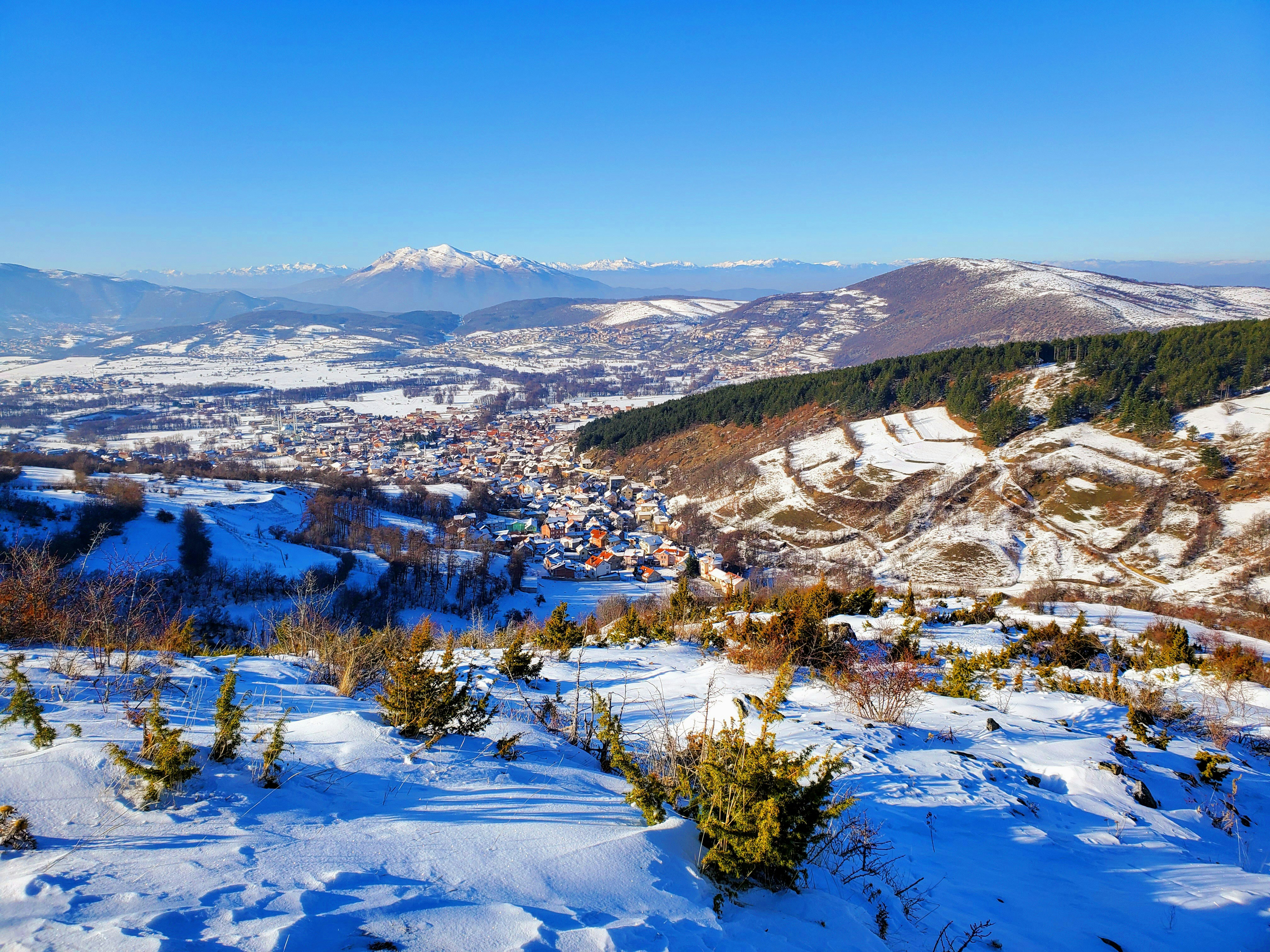 snow covered mountains during daytime