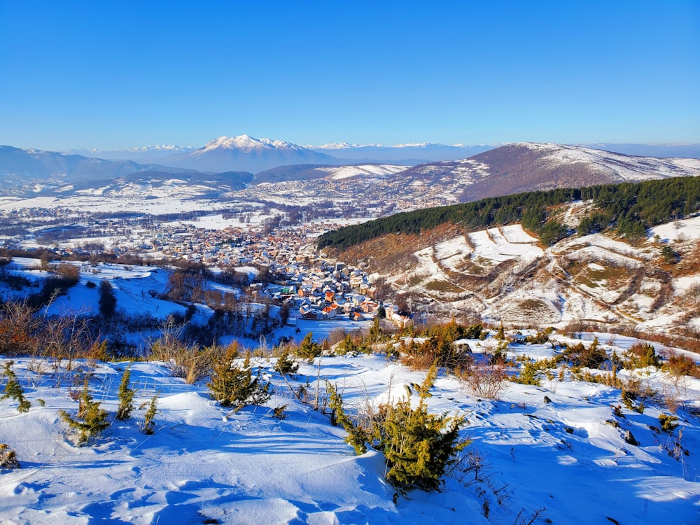 snow covered mountains during daytime