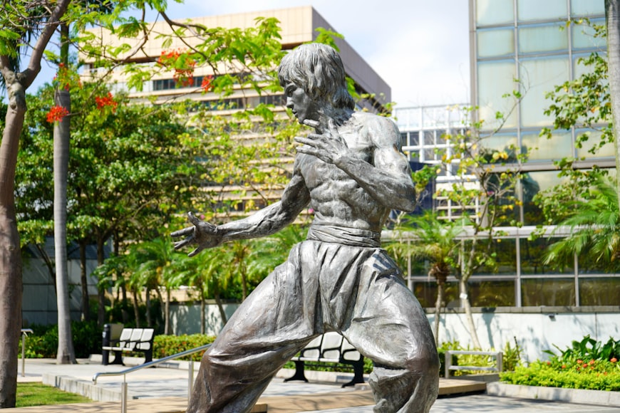 A Statue Of Bruce Lee