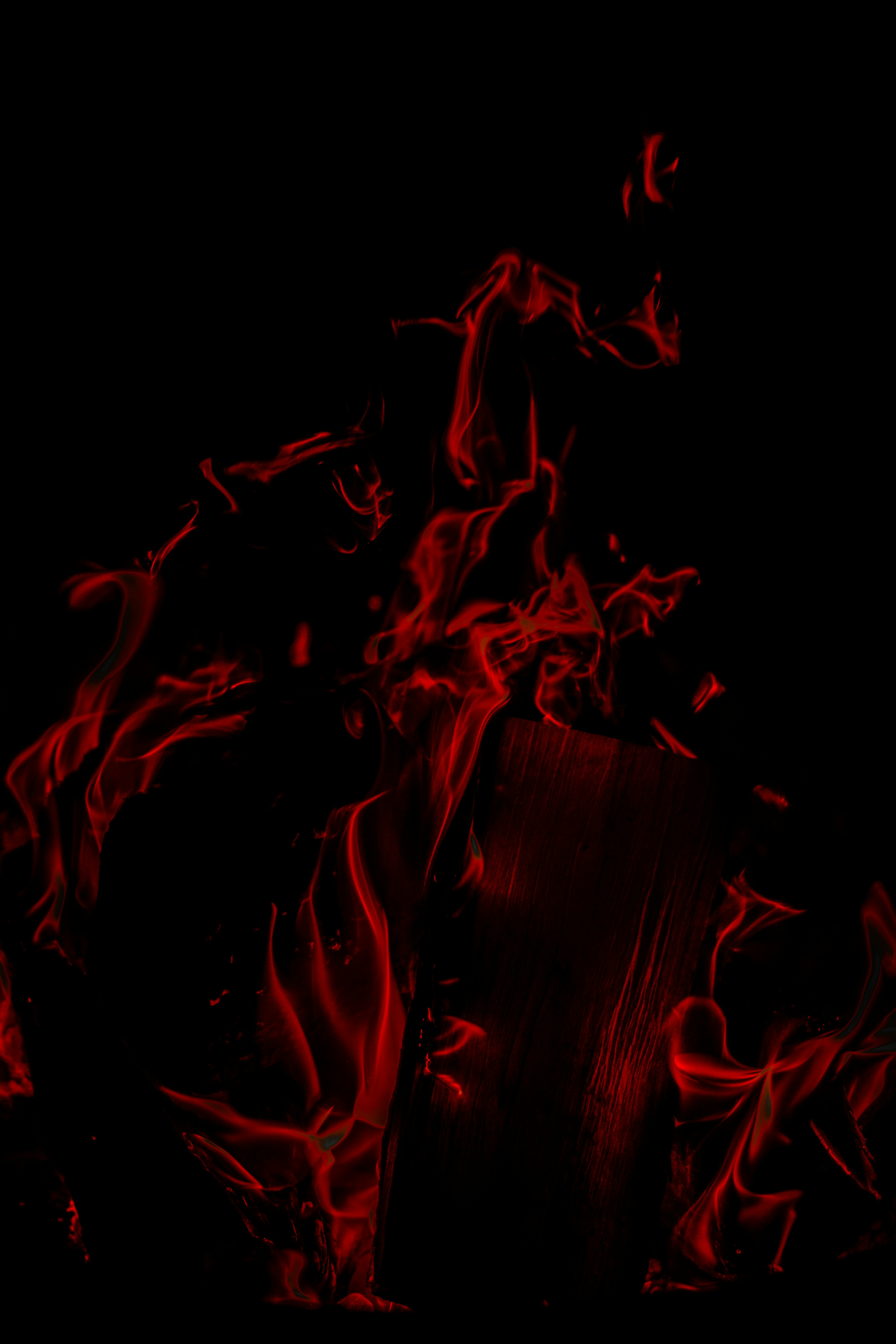 red and black fire digital wallpaper