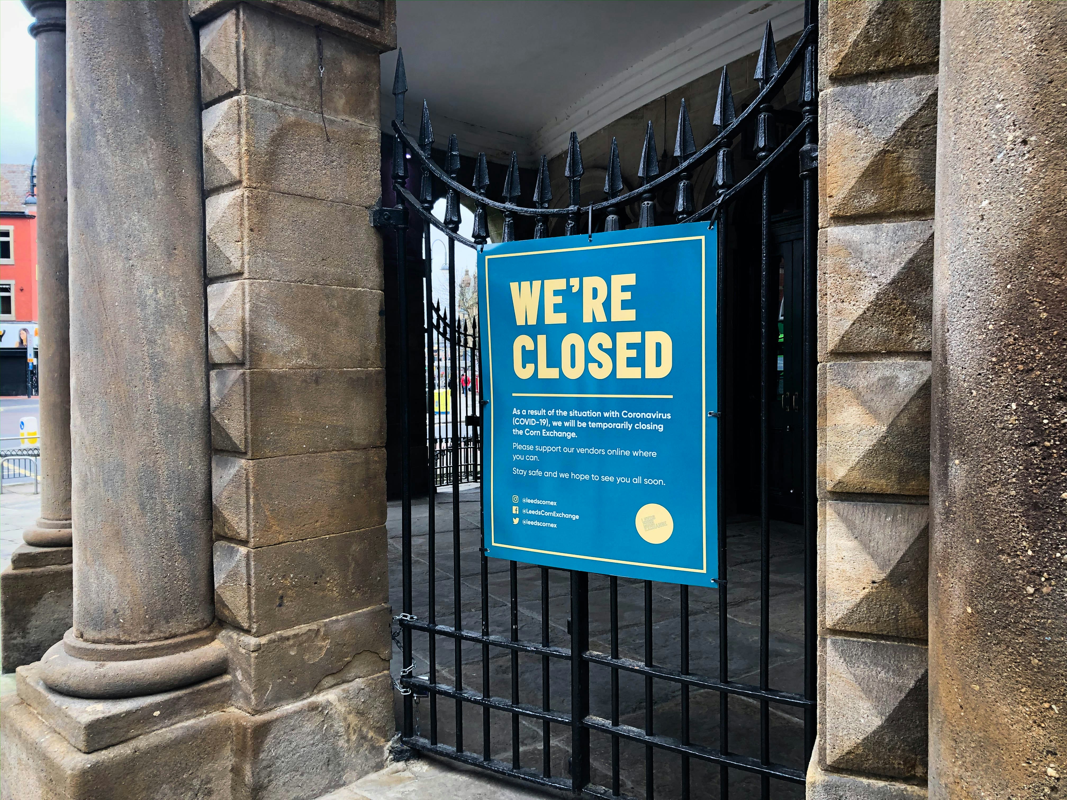 blue and white blue and black signage