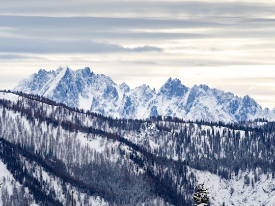 snow covered mountain under cloudy sky during daytime in Bad Ischl Austria