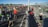 A large group of people participating in a marathon or running event on a bridge. Some runners are moving forward while others are stretching or preparing on the side of the path. The scene is brightly lit by sunlight, with a clear sky and an urban skyline visible in the background.