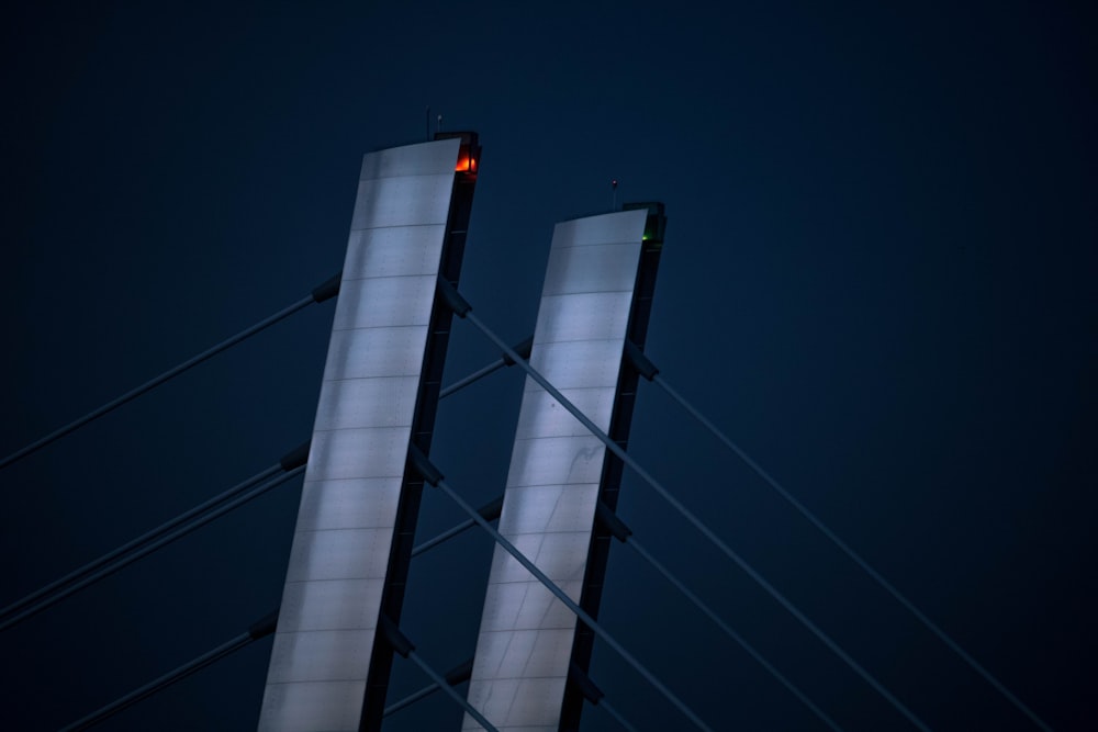 white and black building during night time