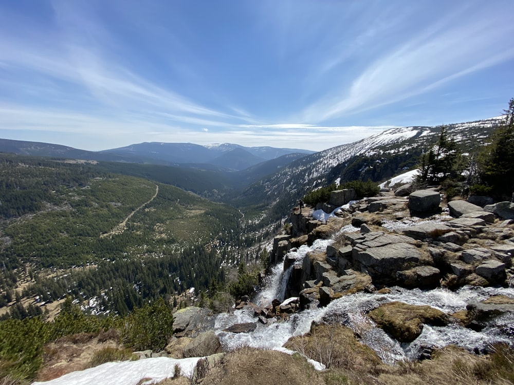 green trees on mountain under blue sky during daytime