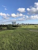 green grass field under blue sky and white clouds during daytime