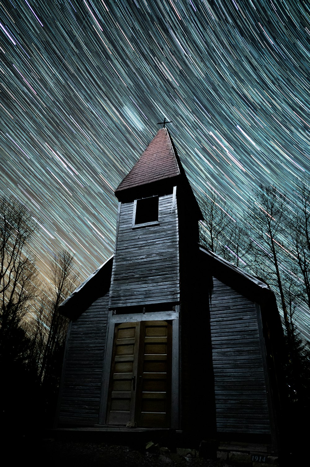 black and white wooden house