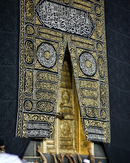 blue and gold floral wall decor