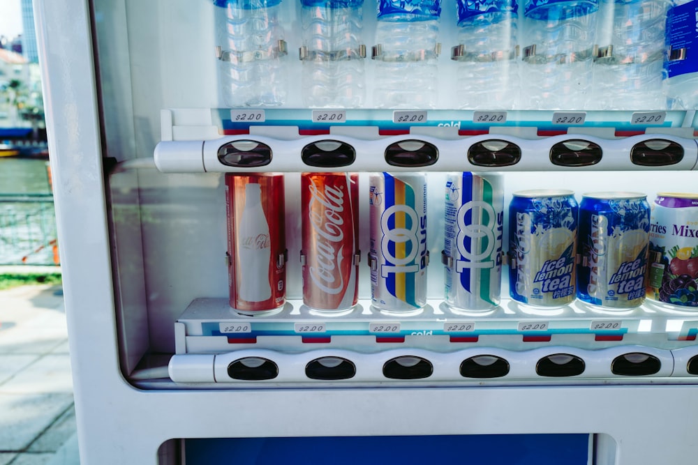 coca cola can in vending machine