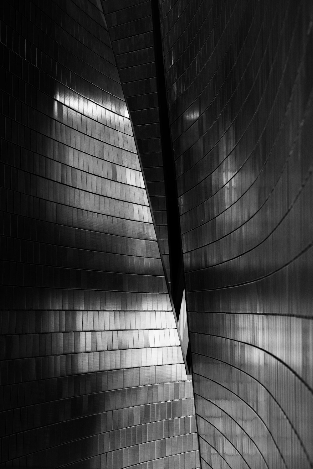 black and white photo of a tunnel