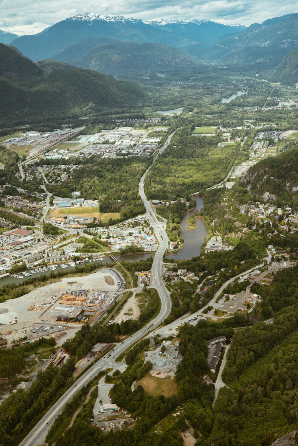 Vue aérienne de la ville pendant la journée