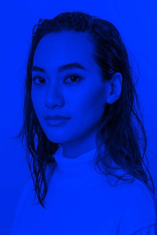 blue aesthetic girl
