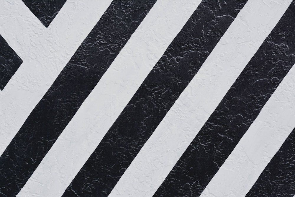 white and black striped wall