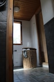 A bright, airy bathroom with natural light.