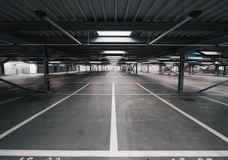 gray and white parking lot