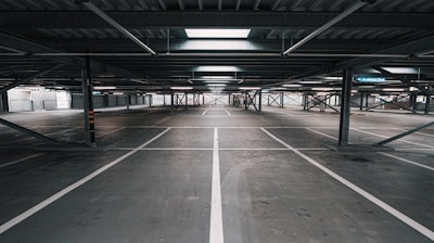 gray and white parking lot