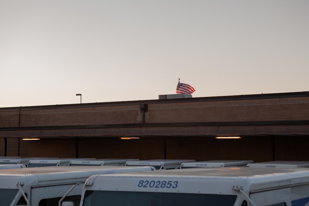 us a flag on white van