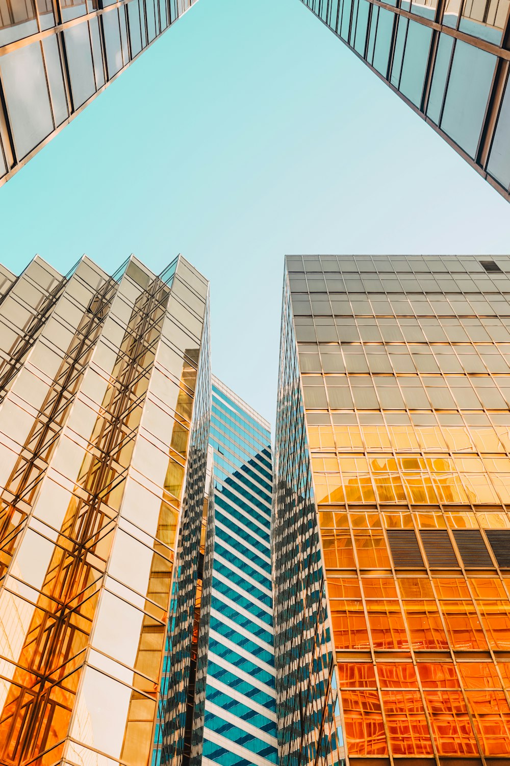 low angle photography of high rise building