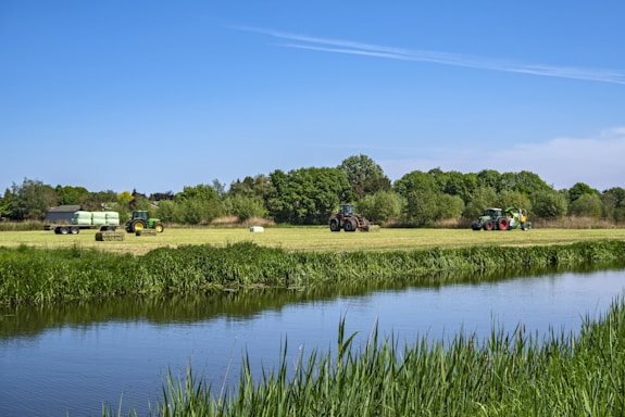 green grass field near body of water during daytime