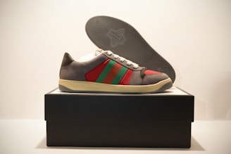 black and white nike sneaker in box