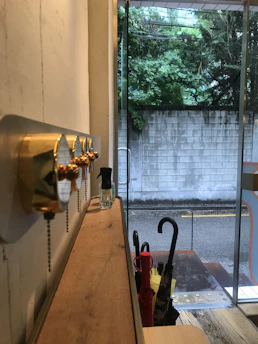 A sturdy Stabilaspace shelf assembled in a rental apartment doorway, showcasing easy installation.