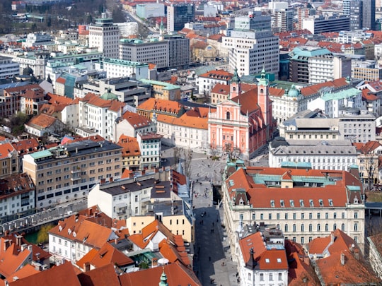 aerial view of city buildings during daytime in Ljubljana Slovenia