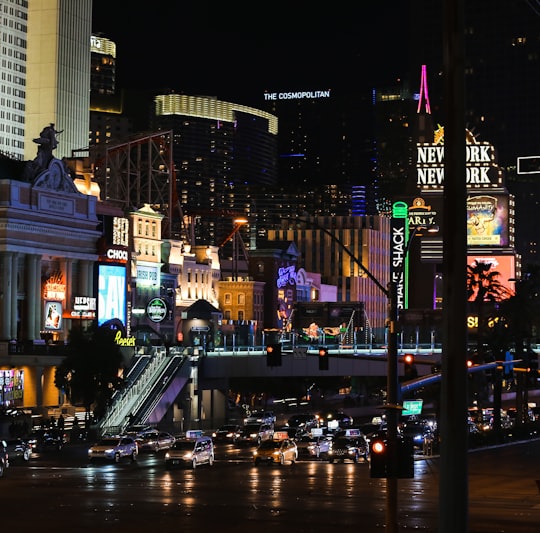cars on road during night time in Las Vegas United States