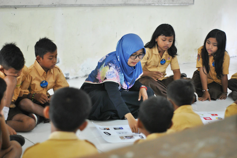 Women taking part in an education and discussion session