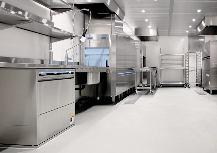 Commercial catering kitchen at a remote operation