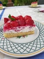 A close-up of a THC-infused dessert artfully presented on a plate.
