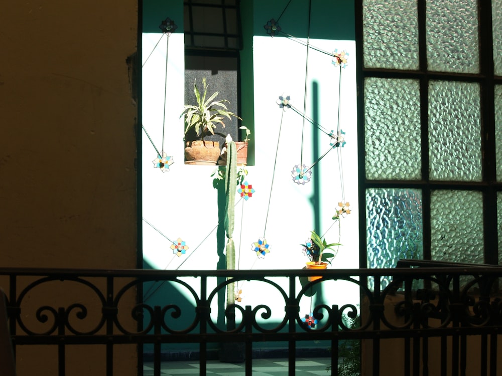 white floral window curtain during daytime