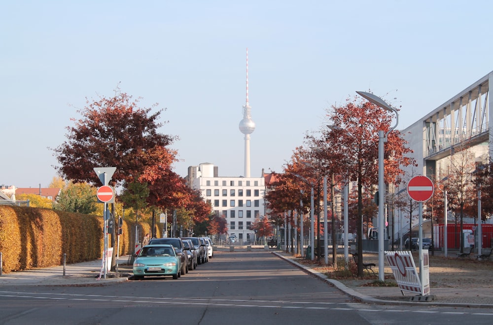 cars parked on the side of the road during daytime