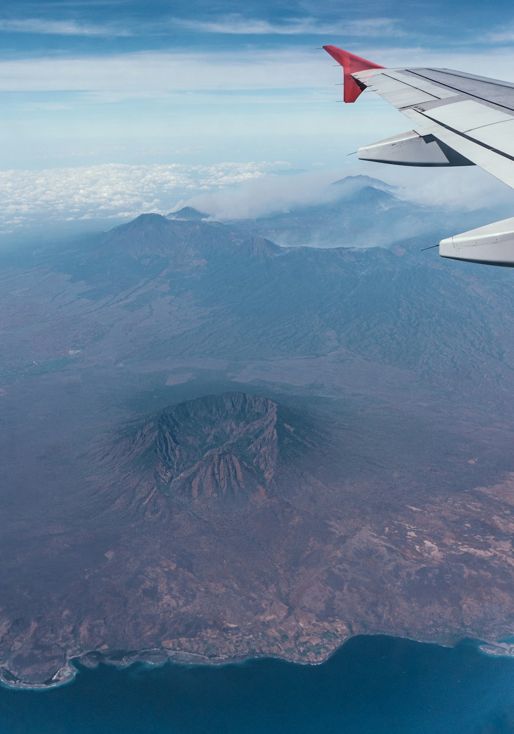 aerial view of green mountains during daytime