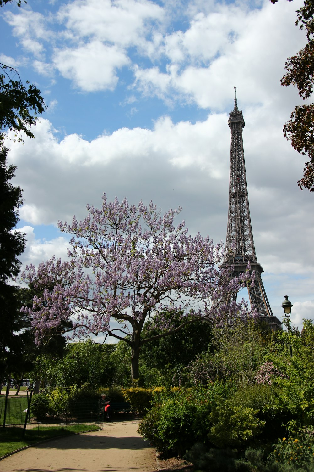 Torre Eiffel bajo el cielo azul durante el día