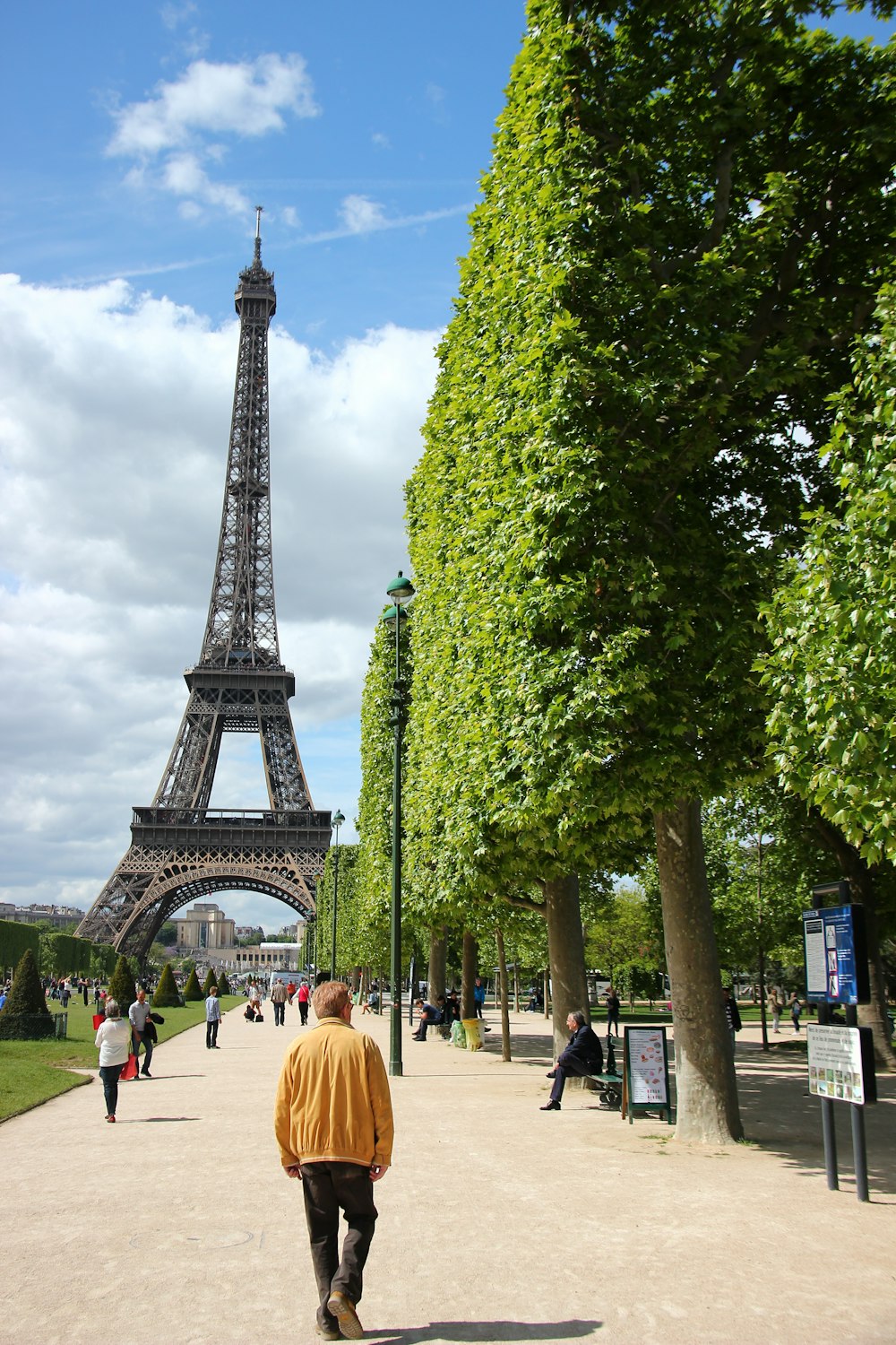 people walking on park near eiffel tower during daytime