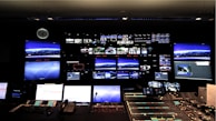 A control center displaying live feed from multiple security cameras.