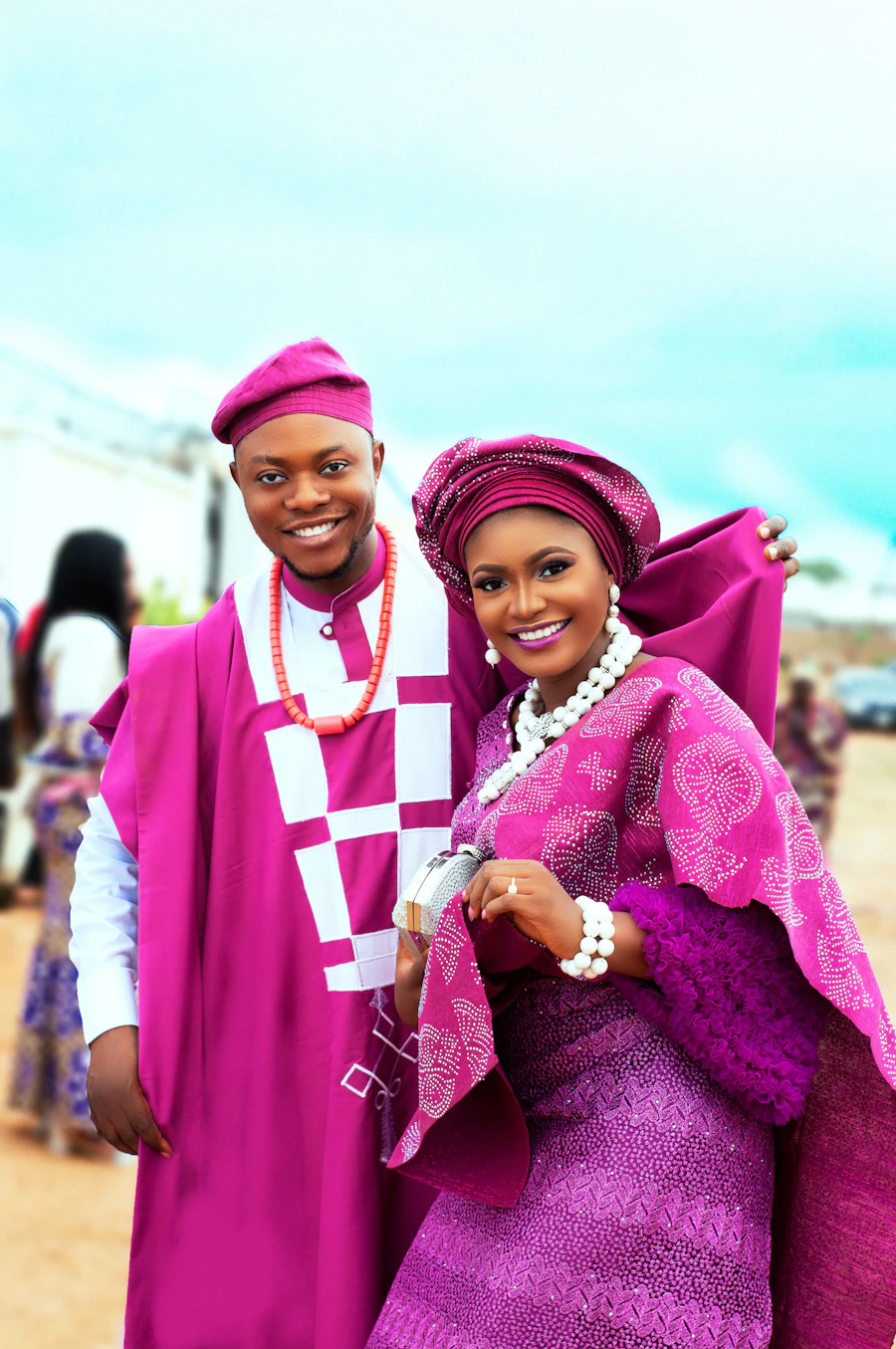 A bride in traditional Northern Nigerian wedding attire