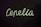 Neon green cursive letters form the word 'Cepelia' against a dark background.