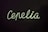 Neon green cursive letters form the word 'Cepelia' against a dark background.