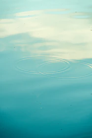 Gentle ripples on calm water reflecting a pale sunrise sky.